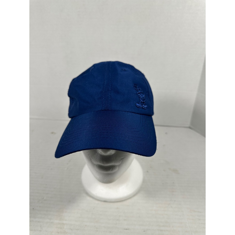 Disney Parks Mickey Mouse Blue Textured‎ Strapback Baseball Cap Hat Adult
